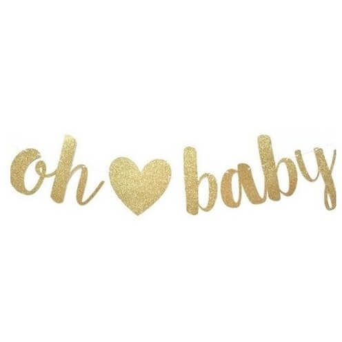 Oh Baby Girlande Babyshower Babyparty Gold Cociparties Partygirlanden Und Deko Fur Jeden Anlass